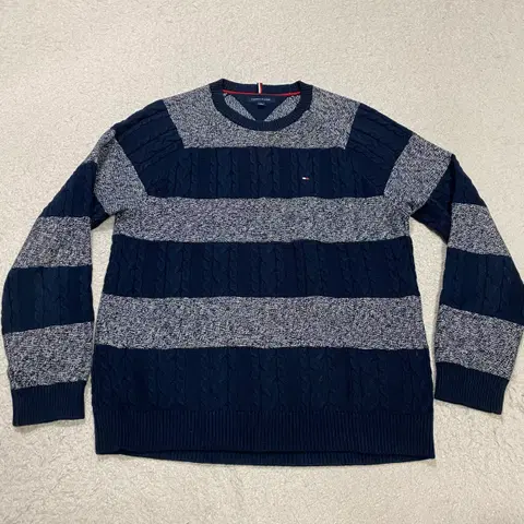 타미힐피거 케이블 니트 네이비 xl