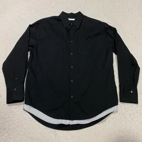 일꼬르소 IL CORSO 블랙 셔츠 스트라이프 레이어드 100