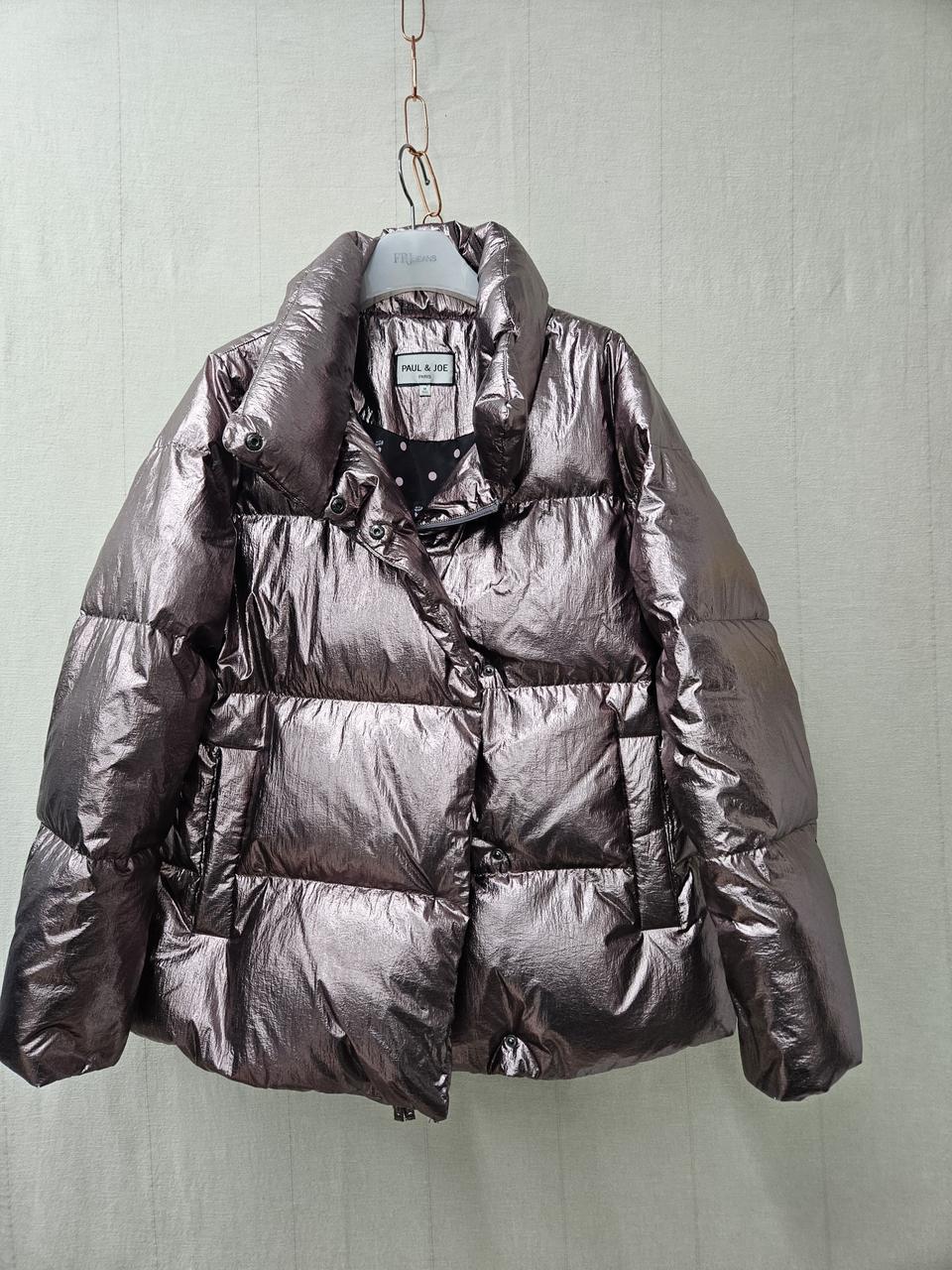 폴앤조 구스다운 유광패딩