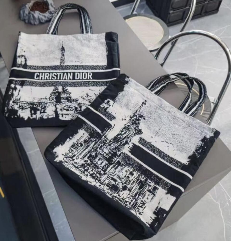 디올 크루즈 vip 토트백 캔버스
