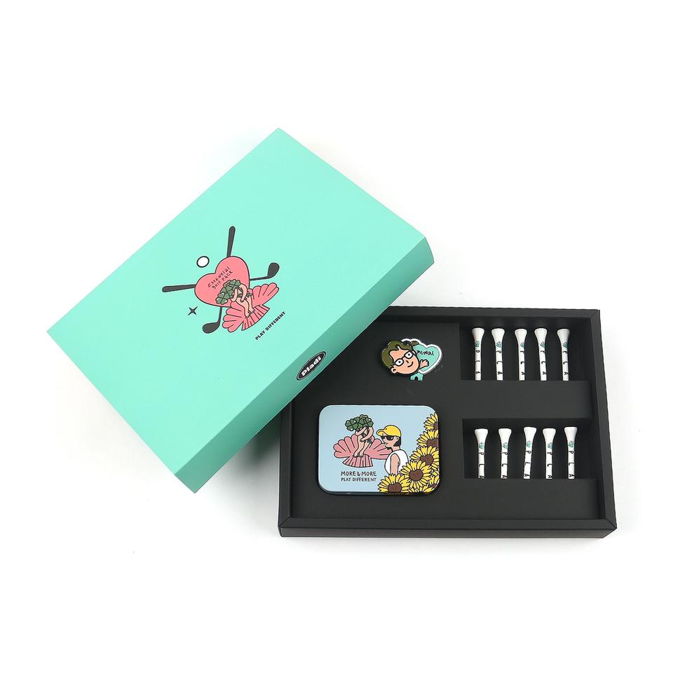 플라디 한정판 디자인 골프 티 골프공 볼마커 세트 B010P -211