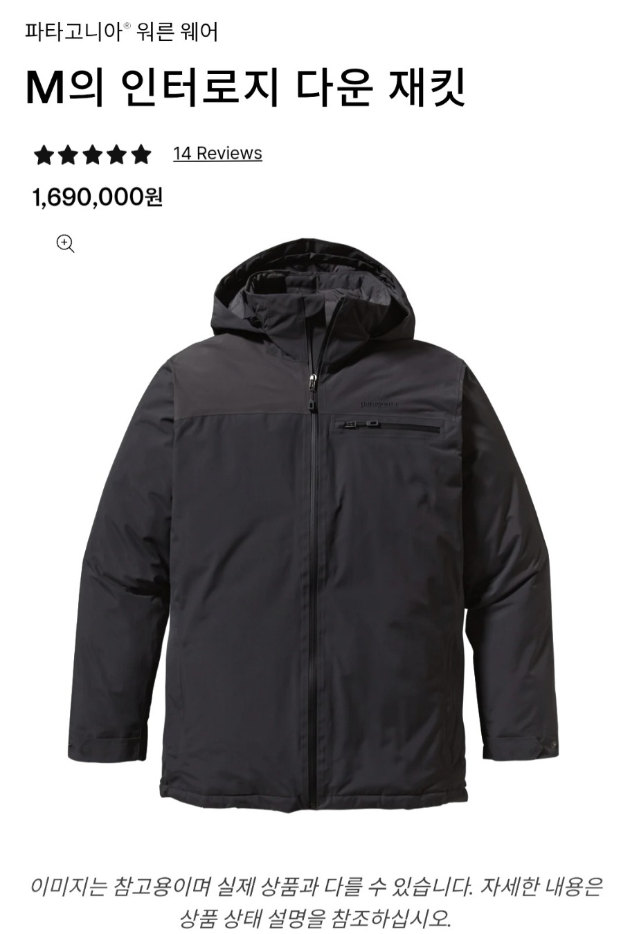 파타고니아 고어텍스 인터로지 다운 자켓 M*100-105