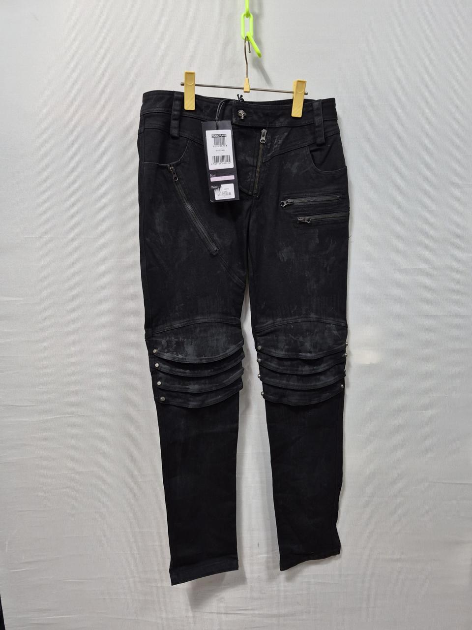 펑크 레이브 새상품 데님 바이커 팬츠 남성M