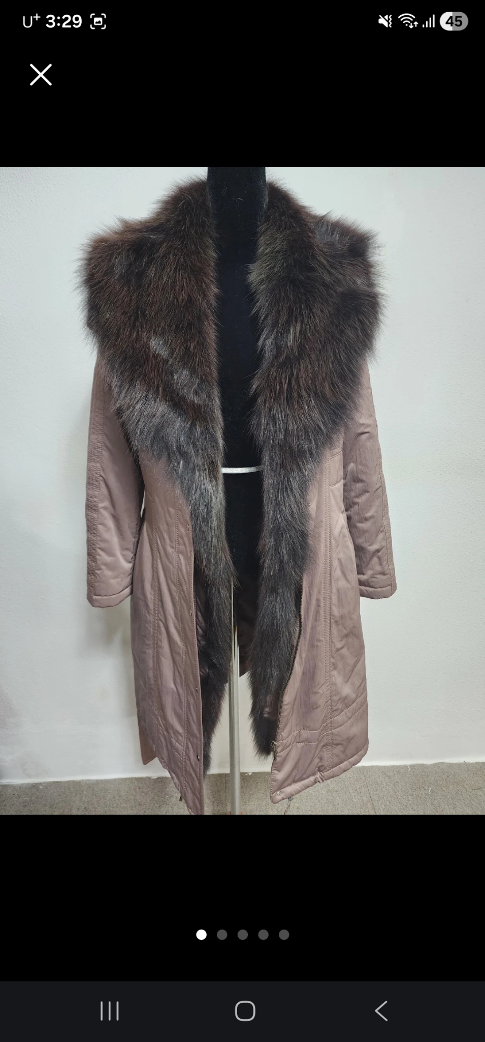 에꼴드파리 여우털 트리밍 코트 88사이즈