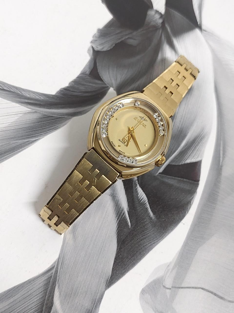 swiss 에니카 금장 여성용시계