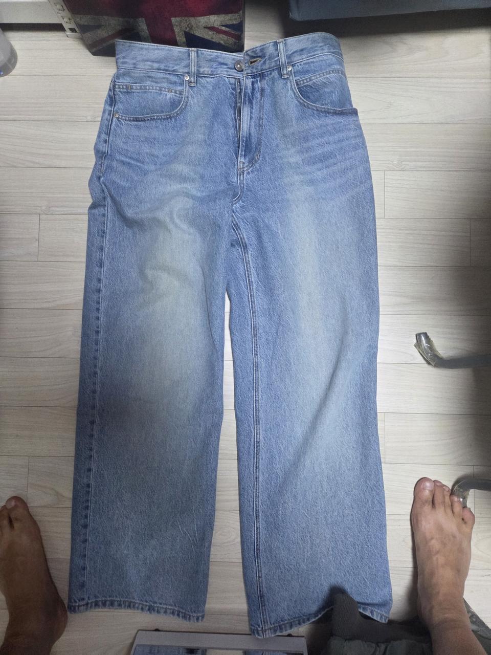 시스템옴므 정품 와이드 청바지 32-34사이즈