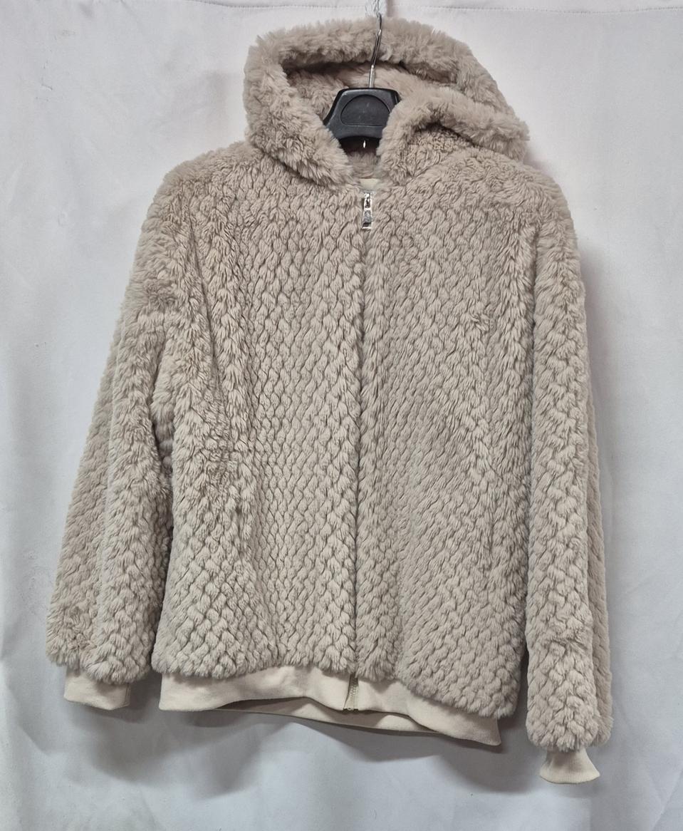 L' ECOVE 뽀글이 후드 여성집업 아이보리 F