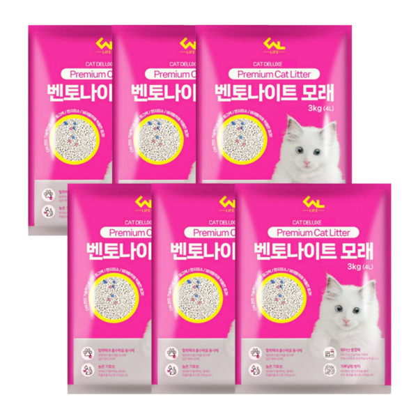 벤토나이트 고양이 모래 4L 6개