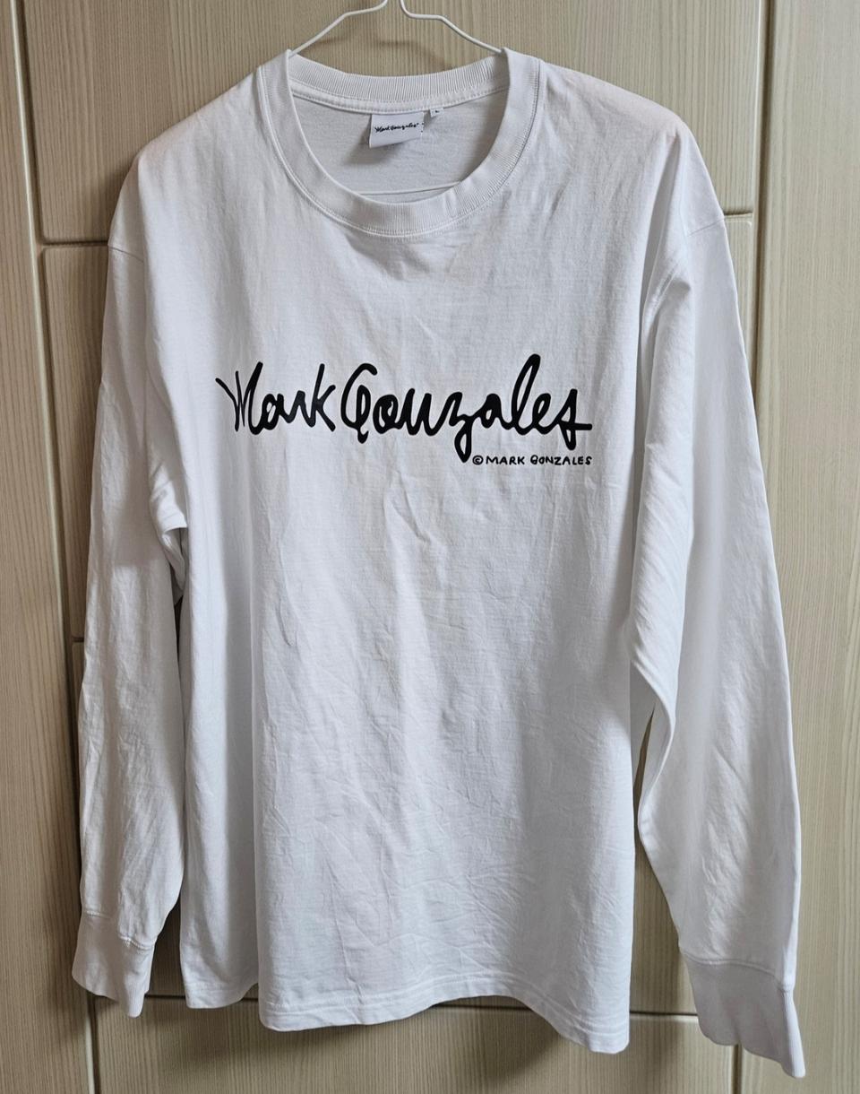 [최저가]마크곤잘레스 사인로고 긴팔티셔츠 롱슬리브 - 화이트 100(L)
