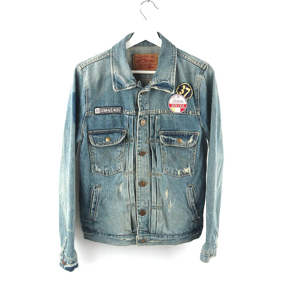 L / 디자인 웍스 여성 데님 여성 워싱 자켓 / B010P -215