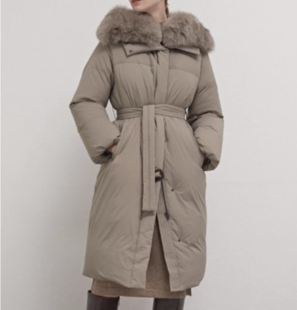 더블유나인 사가폭스퍼 여성 구스다운롱패딩:) 벨티드 벨트롱패딩 롱다운