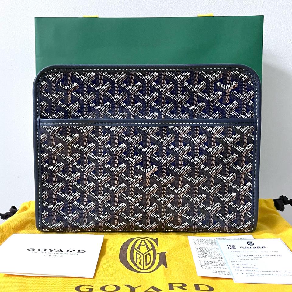 [미사용 새상품] 고야드 쥬방스 MM 네이비 클러치 백 가방