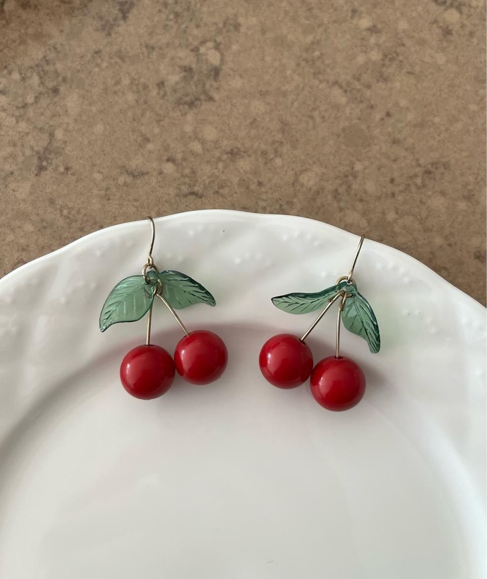 (새상품) 체리 귀걸이