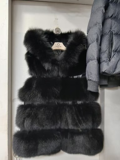 천연여우 가죽 후드 베스트 66