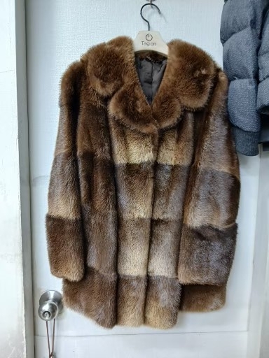 천연 머스커렛  밍크 코트66