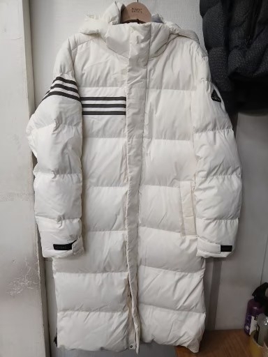 아디다스 오리털 롱 패딩 M