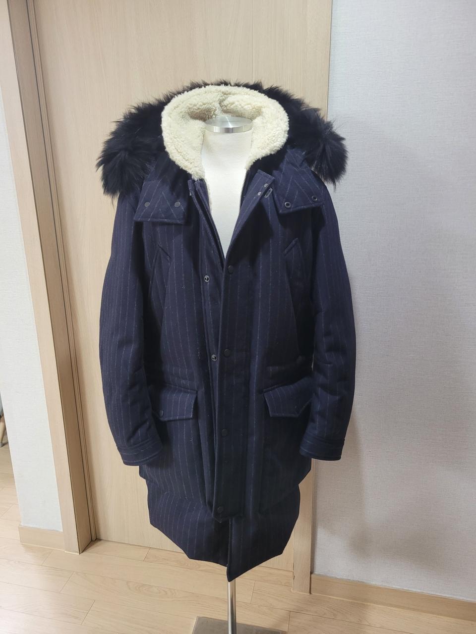 지이크 남자 구스다운 모직패딩 XL 다크네이비 컬러