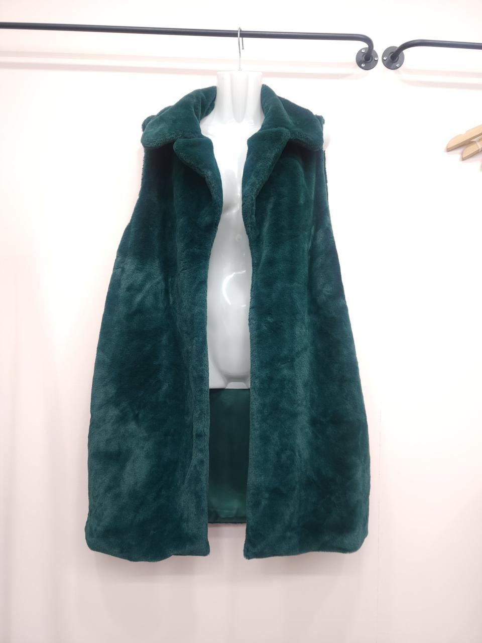 페이크 퍼 롱 베스트