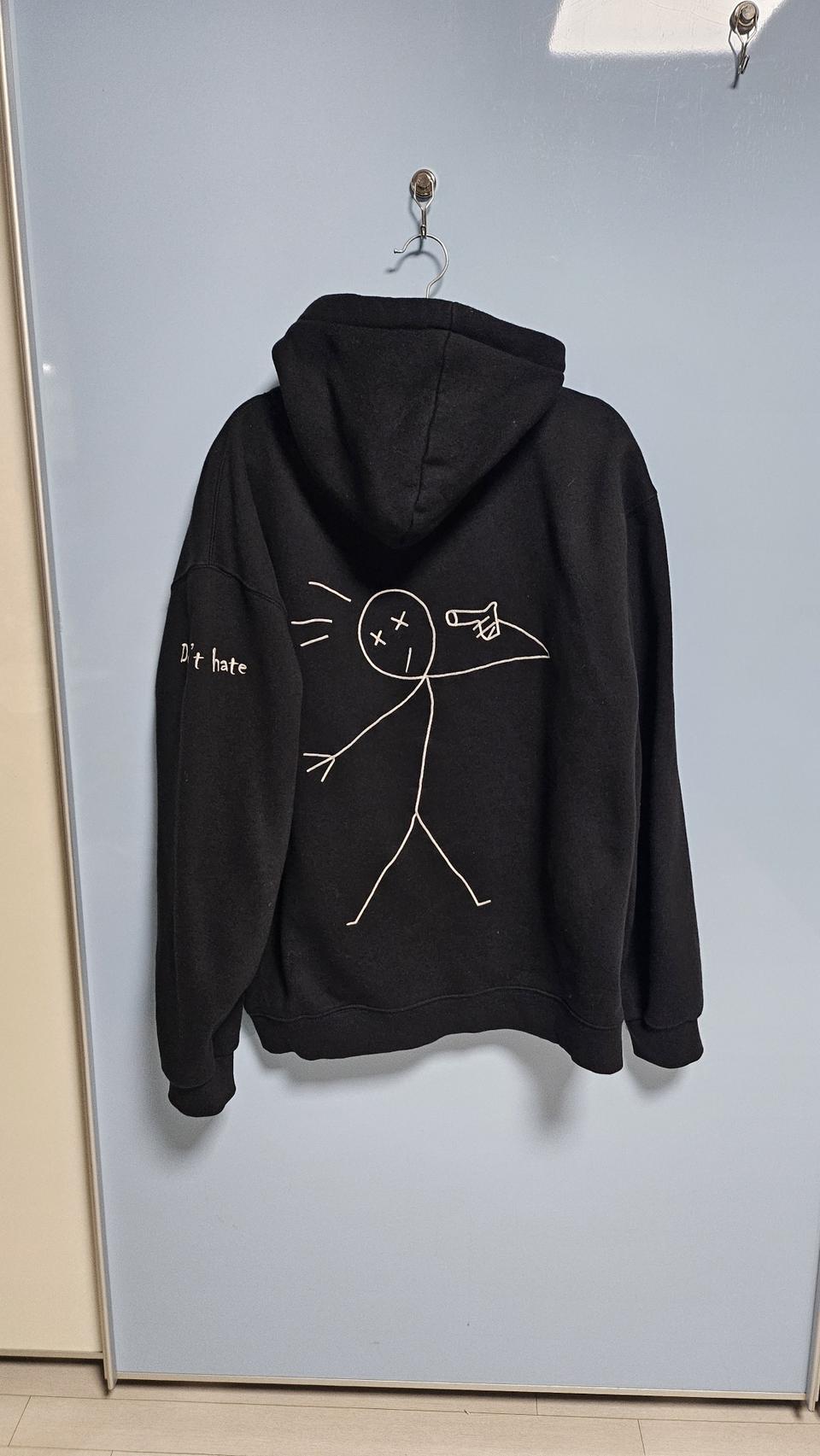 [XL]꼼파뇨-기모후드티 (블랙)