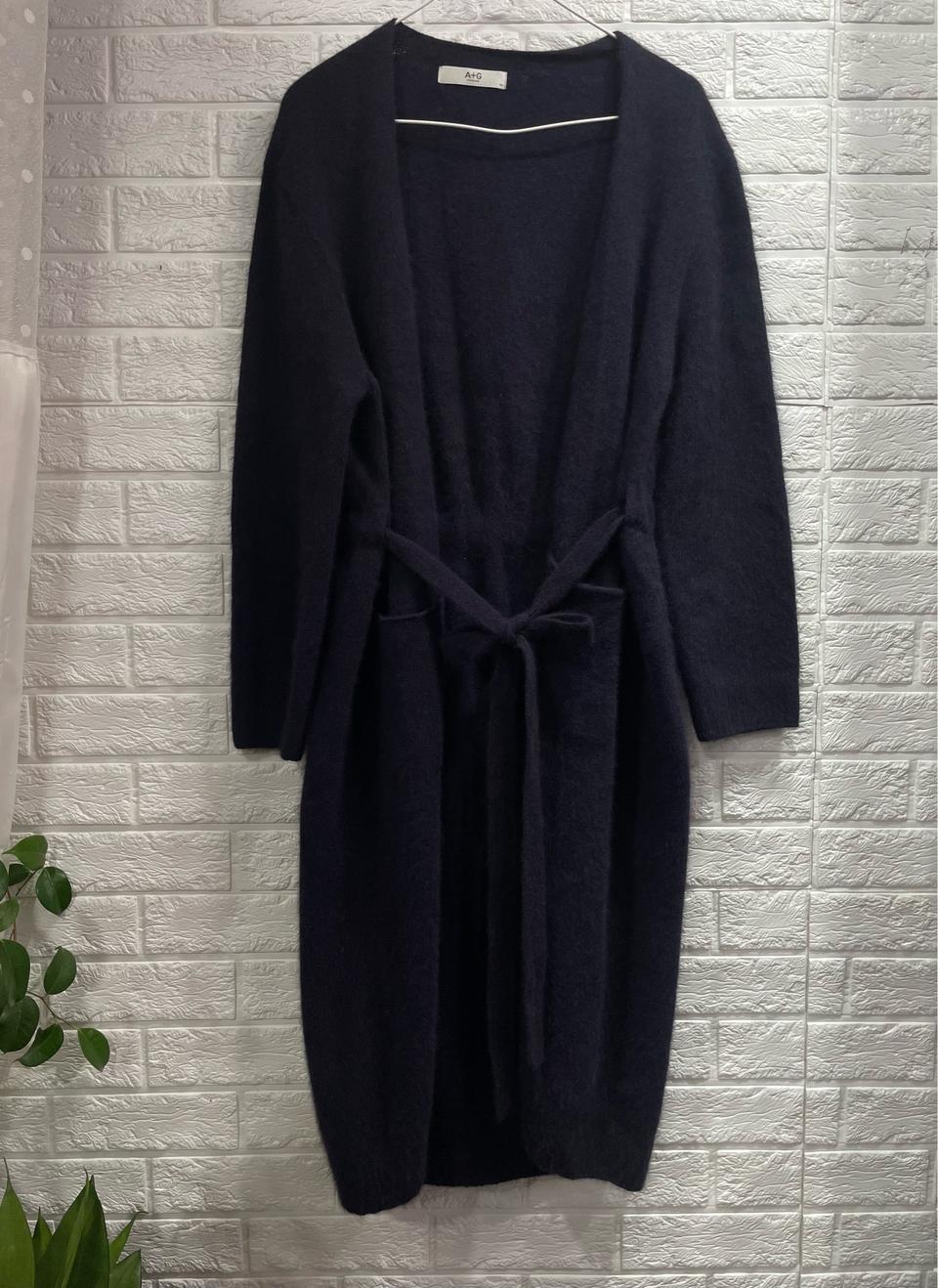 A+G 더엣지 프리미엄 폭스양모울 니트롱가디건 울니트코트