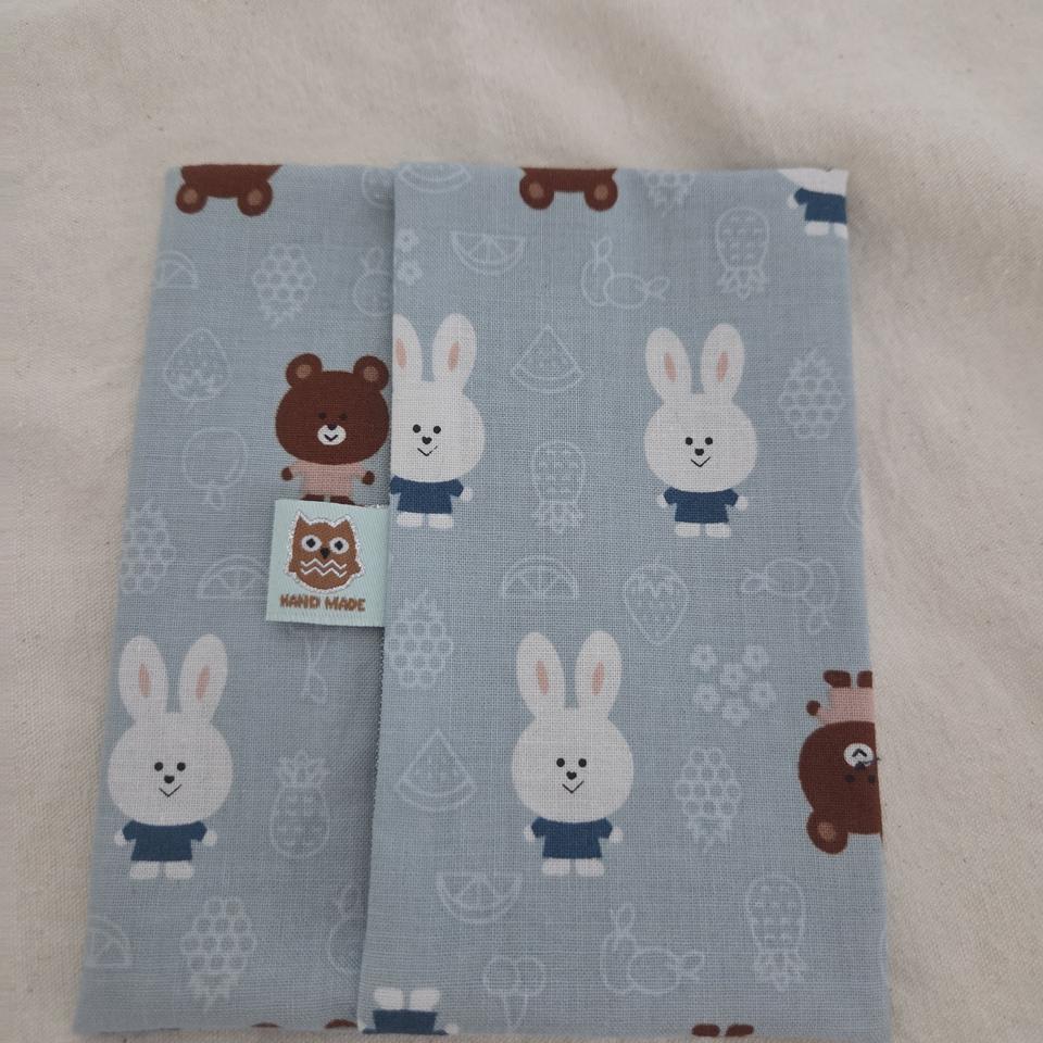 핫팩파우치 토끼곰블루