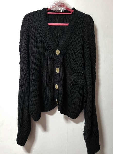 H&M 검정색 루즈핏 니트가디건(정가30,000원)