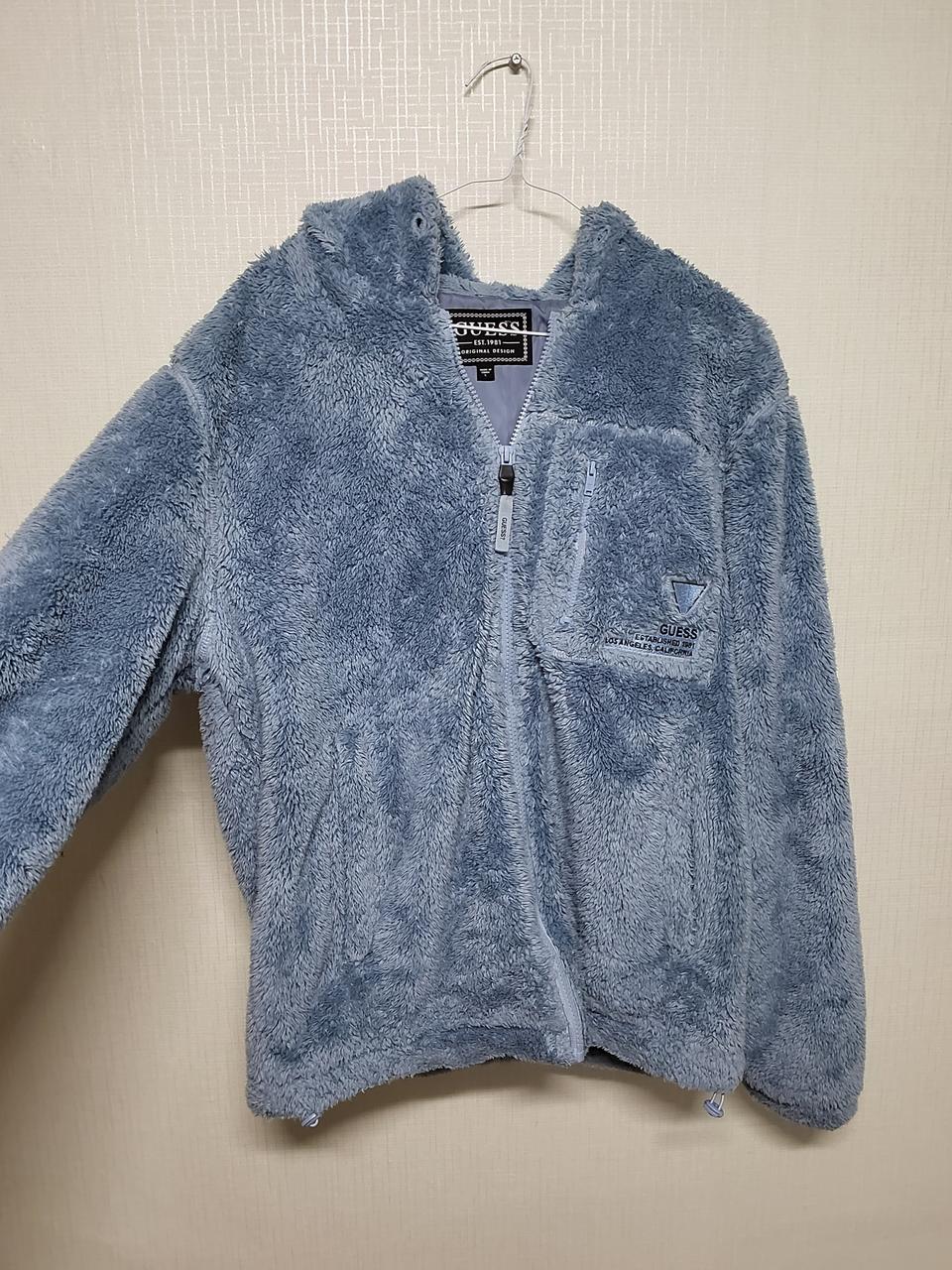 게스 후리스 뽀글이 블루 후리스L