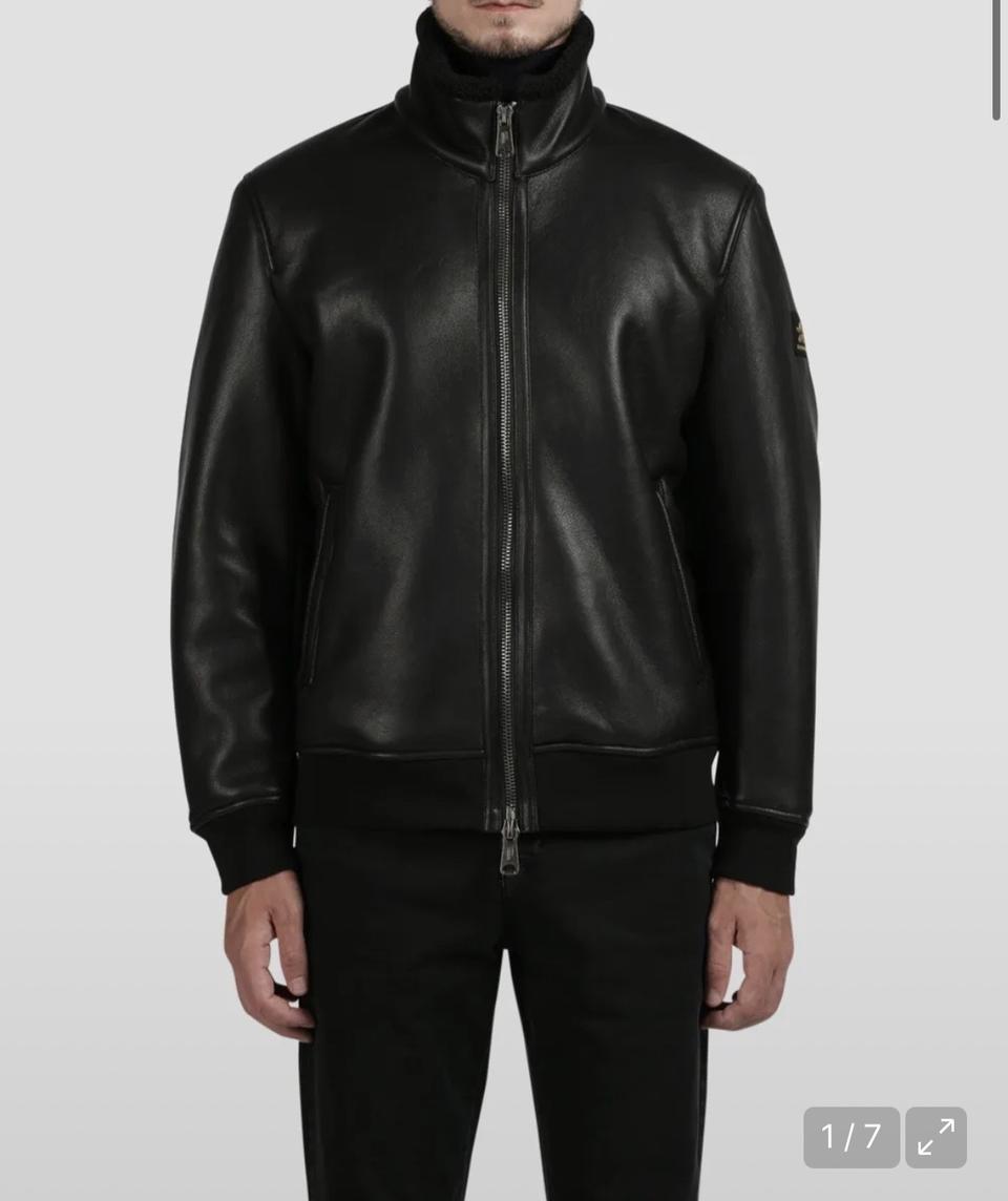 빠니깔레 블랙 무스탕 자켓 L