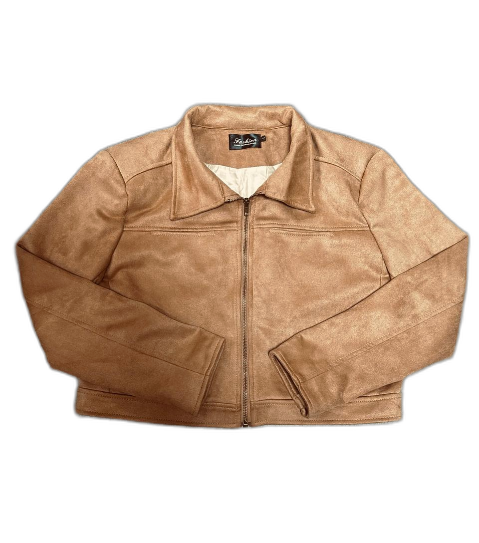 스웨이드 크롭 자켓 카멜(L)