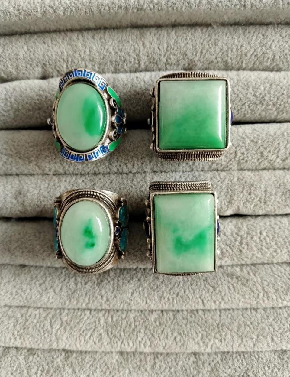 옛날 비취 반지