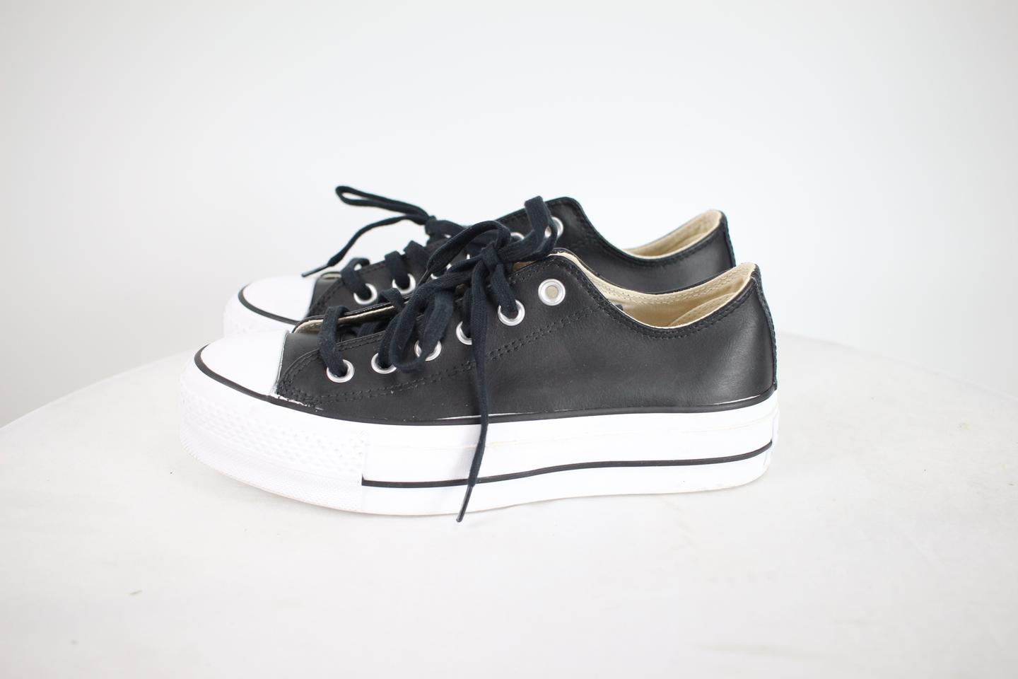 컨버스 여성 블랙 척테일러 올스타 가죽 스니커즈 사이즈 240mm