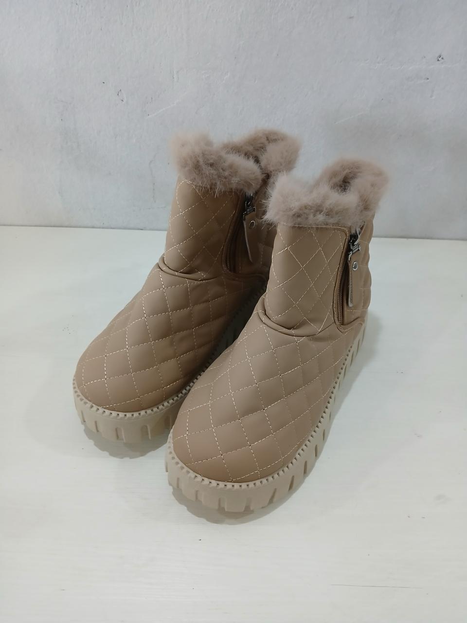 여성 퀄팅 방한 앵클부츠(새상품)