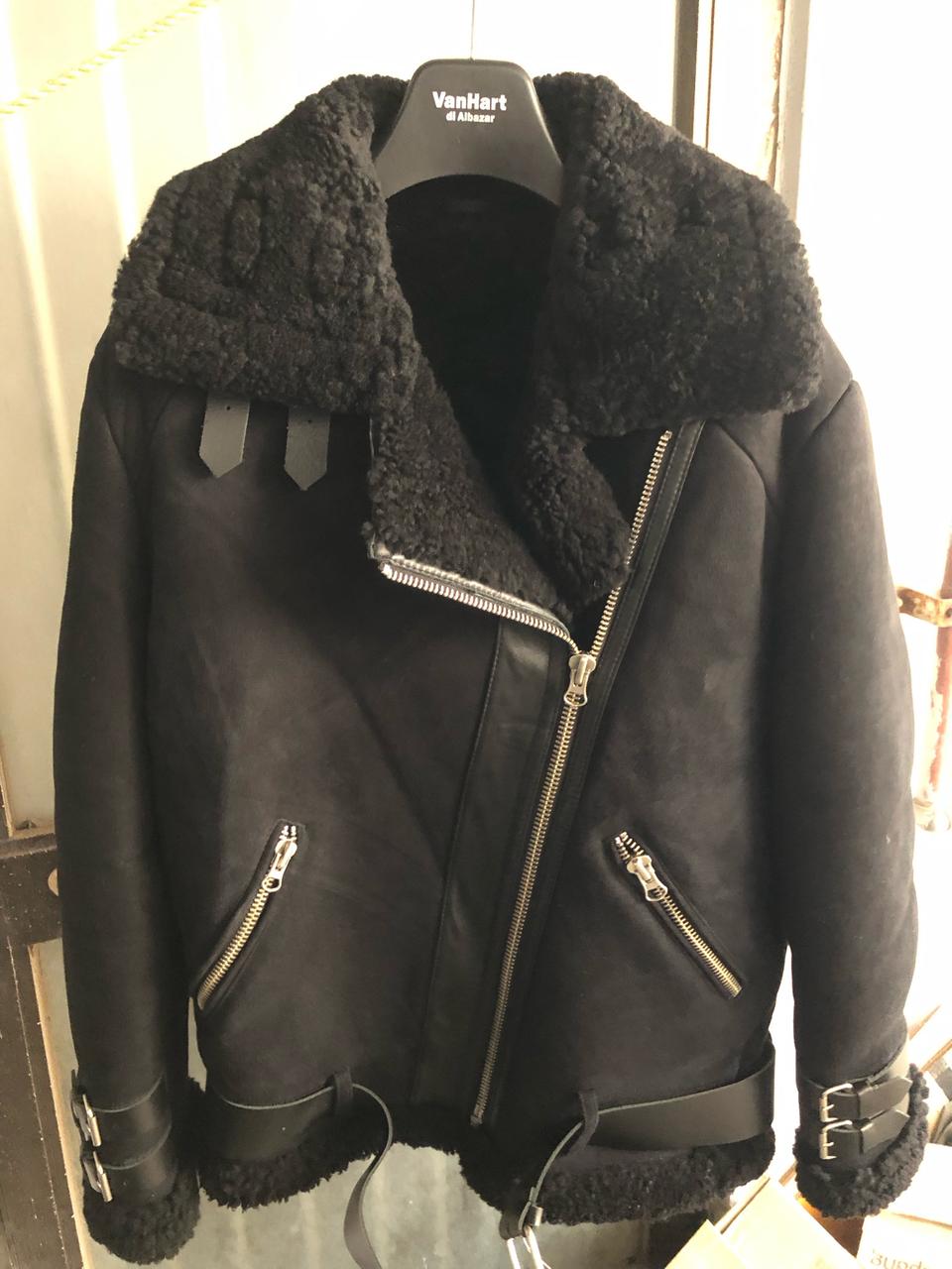 남성 천연 양털 시어링 자켓