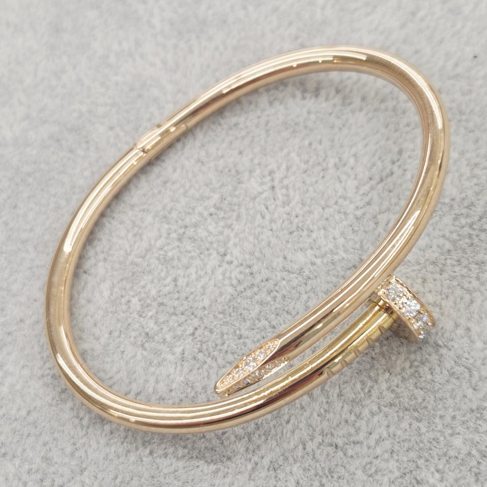 [15호] 까르띠에 저스트 앵끌루 하프 다이아 못팔찌 로즈 핑크 골드