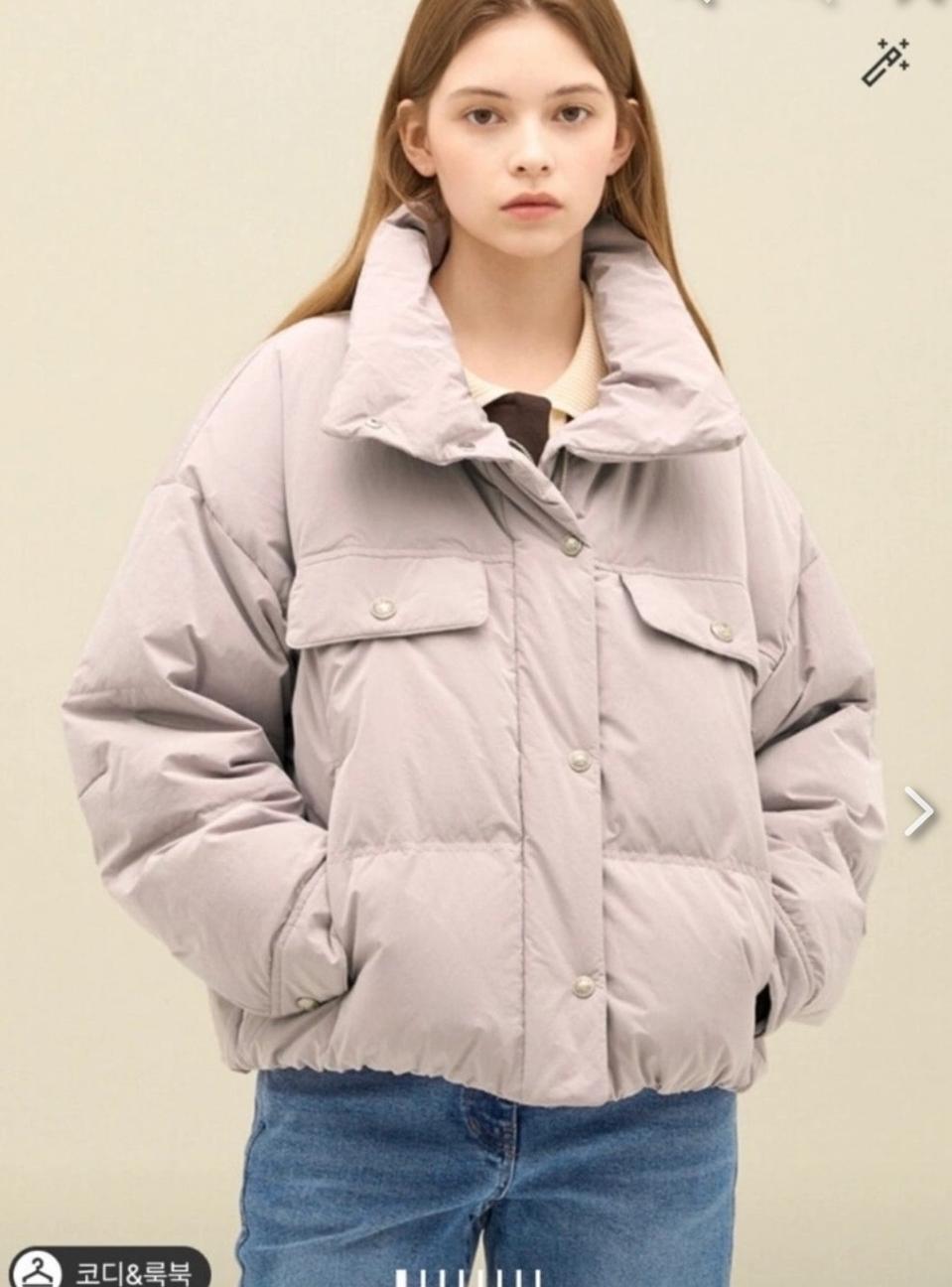 한섬 SJSJ 2023 하이넥 드롭 구스패딩  82-94-160사이즈