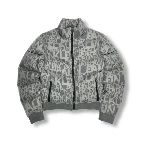 캘빈클라인 진스 00s 레터링 패턴 덕다운 패딩