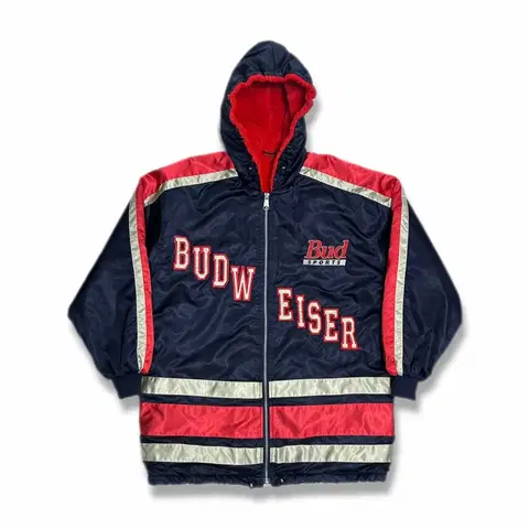 버드와이저 Budweiser 나일론 롱자켓 올드스쿨 일본빈티지