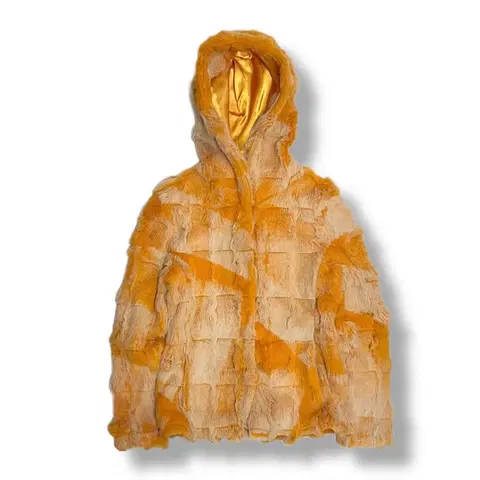 렉스 후드 퍼자켓 토끼털 자켓 모피