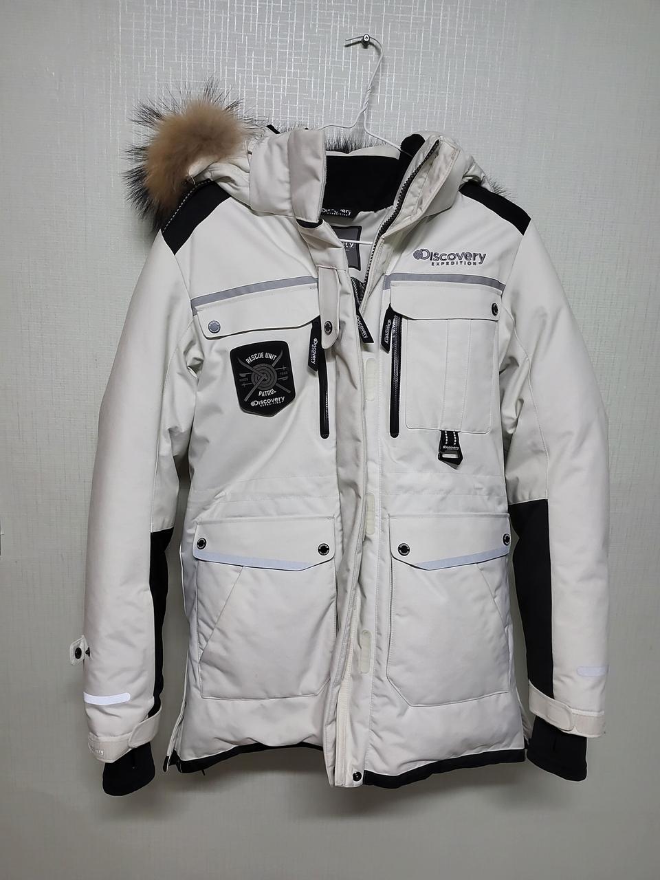 디스커버리 아이보리 패딩 거의95.