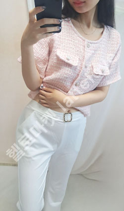 부츠컷 밴딩 슬랙스 Free/White (착샷O)