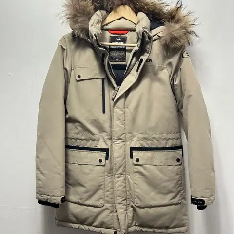 아이더 FUR 후드 패딩 점퍼 베이지 M