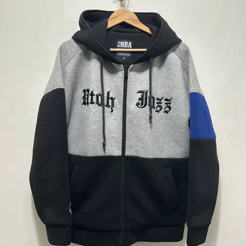 NBA 유타 재즈 기모 누빔 후드 집업 M 사이즈