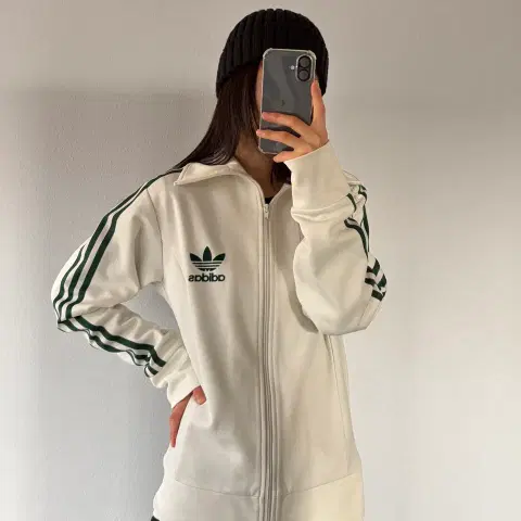 [M]아디다스 유로파 흰초 화이트 그린 트랙탑 져지