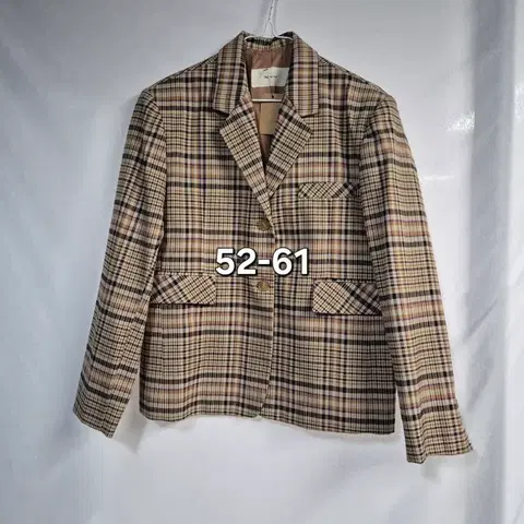 브라운 체크 자켓 52-61