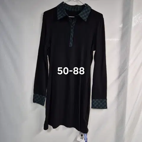 사이다 L 타탄체크 카라 원피스 50-88