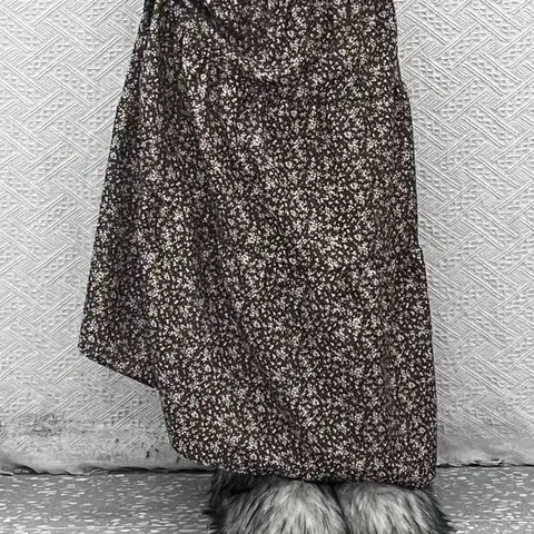 빈티지 밴딩 보헤미안 모리걸 잔꽃 플레어 롱스커트 24인치 C08419