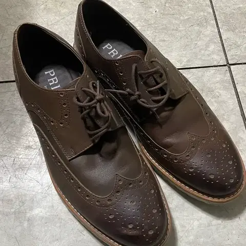 미소페 PRIMA 브라운 남성용 윙팁 구두 260