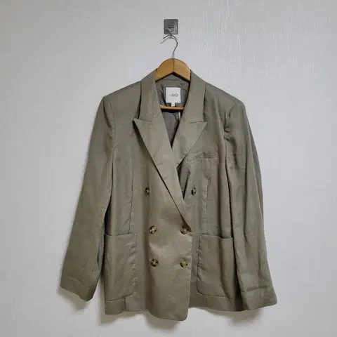 30.+ATQ 더블 버튼 린넨 블레이저
