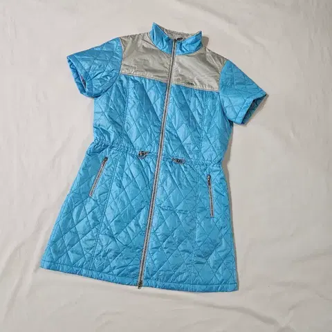 [38] 일본 랑방 스포츠 골프 반팔 퀼팅 패딩 집업 원피스 자켓