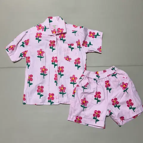 베베베베 꽃패턴 여름 셋업 상하복 XL